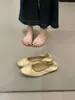 Sapatos de vovó com laço e sola macia, sapatos rasos baixos para mulheres, novos sapatos Mary Jane de balé versáteis da primavera de 2026