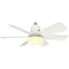 Lámpara de ventilador de montaje con tornillos más vendida transfronteriza con control remoto, atenuación continua, 3 velocidades de viento y aspas cuadradas - un ventilador y luz 2 en 1