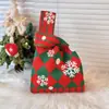 Saco de presente de Natal, caixa de presente, bolsa de tricô, saco de presente de Halloween, saco para doces de maçã de Natal, caixa de embalagem para presente