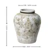 Jarrón de cerámica vintage, pintado a mano, con borde dorado. Vaso decorativo de porcelana estilo europeo, de lujo ligero. Adecuado para decoración del hogar, bodas y como pieza decorativa. Disponible al por mayor