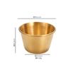 Fabricantes de fuentes Plato para salsa de acero inoxidable 304 dorado, rejilla para tacos transfronterizos, plato para salsa, plato para ketchup, plato para condimentos