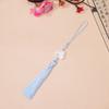 Festival de Medio Otoño Colgante de Borla de Conejo de Jade Blanco de Acetato Estilo Antiguo Accesorios de Ropa para Cinturón Hanfu Cheongsam