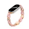 Adecuado para Xiaomi Mi Band 9 10 11 Correa de Cadena de Cuero Mi Band8Nfc Pulsera de Cadena Hueca de Moda Hebilla Magnética