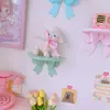 Prateleira de Parede para Decoração de Quarto Feminino, Sem Furos Rosa Estilo Japonês Rack de Armazenamento de Parede Bow Soft Girl