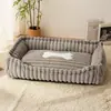 Cama nueva para perro, cálida y cómoda para el invierno, tamaño grande, mantiene a las mascotas calientes, accesorios para mascotas, cama para gato, estilo felpa de pelo largo, diseño cuadrado, cama para perro con cojín