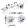 Abotoaduras de Cristal Zircônia Europeias e Americanas Cravejadas com Diamantes para Camisas Sociais Masculinas e Femininas Botões para Punho Francês Acessórios de Clipes de Gravata Caixas de Presente