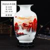 Ornamentos de Vaso de Cerâmica Jingdezhen para Sala de Estar Arranjos de Flores, Decorações Estilo Chinês, Vasos de Porcelana, Vasos Decorativos, Vasos de Melão de Inverno, Flores Secas