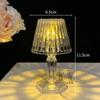 Lámpara de Mesa Pequeña de Cristal Creativo Transfronteriza Luz de Vela Electrónica LED Lámpara de Atmósfera Decorativa Lámpara de Mesita de Noche de Celebridad de Internet Adorno de Escritorio