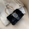 Bolso Pequeño de Celebridad de Internet para Mujer 2023 Nueva Moda Popular Bolso de Cadena Felpa de Lana de Cordero Bolso de Hombro Estilo Occidental Bolso Bandolera