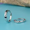 Anillos de pareja para hombres y mujeres nudo nudo de corazón apertura de amor anillo de pareja anillo de ajuste de apertura explosiones europeas y americanas