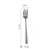 Acero inoxidable 316 cuchara para comer de mango largo cuchara cuchara de mesa para el hogar cuchara plana para sopa 304 vajilla cuchara para postre tenedor cuchara tenedor coreano