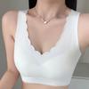 Nuevo Conjunto de Ropa Interior Sin Costuras de Seda Helada Transfronterizo Correas Anchas para Hombros Ropa Interior de Espalda Bonita Ropa Interior Deportiva Sin Costuras para Mujer