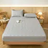 Protetor de Colchão Impermeável Cor Sólida Algodão Capa de Cama Peça Única Protetor de Colchão à Prova de Poeira Cobertura Completa Roupa de Cama Venda por Atacado