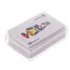Portátil para Viajes al Aire Libre, Caja Transparente de Plástico Duro con Tablero de Papel de Forma Especial, Cartas para Juegos de Mesa