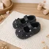 Zapatos Peludos Lisos para Niñas 2026 Otoño/Invierno Nuevos Lindos con Moño Niñas Pequeñas Niños Pequeños Estilo Versátil Mocasines