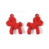Caballo Rojo Festivo Caballo de Madera Joyería con Goteo de Aceite Accesorios Colgante de Caballo del Año Nuevo para Collar Llavero Cadena para Teléfono Móvil Colgante Hecho a Mano