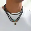 Set de Colgante de Collar Multicapa Transfronterizo de Amazon, Gargantilla de Moda Estilo Retro, Cadena para Suéter Estilo Étnico al por Mayor