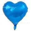 Globos de Papel de Aluminio de un Solo Color en Forma de Corazón de 18 Pulgadas Transfronterizos para Decoración de Fiesta de Cumpleaños, Globos Brillantes de Cinco Estrellas para Decoración de Boda