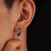 Pendientes de Corazón con Gota de Aceite Coloridos Europeos y Americanos para Hombres, Pendientes Geométricos de Diseño de Nicho a la Moda, Pendientes Populares al por Mayor