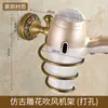 Juego de Herrajes para Baño Estilo Antiguo de Cobre Puro con Diseño de Pájaros, Incluye Toallero de Pie, Barra para Toallas y Ganchos
