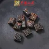 Yiming Xianyuan Sándalo Tallado Patrón de Martillo Plato de Bendición Accesorios Accesorios de Collar DIY Sándalo Rojo Letrero de Madera Colgante