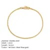 Pulsera de cadena de serpiente redonda simple japonesa y coreana acero inoxidable chapado en oro cuerda para la mano joyería de moda para hombres y mujeres pulsera fina venta al por mayor