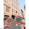Imanes de Nevera Culturales y Creativos de Chaozhou, Shantou y Chaozhou, Souvenirs Turísticos del Pequeño Parque de la Isla Nanzhou, Imanes de Nevera de Chaozhou, Pastel de Durazno Rojo