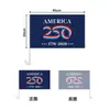 Bandera Americana Personalizada del 250º Aniversario para Ventana de Coche, Bandera de Coche para Decoración Exterior con Palo, Transfronterizo