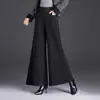 Elegantes Pantalones Anchos Adelgazantes para Mujer, Novedad Otoño/Invierno 2026, Pantalones de Pierna Ancha Sueltos de Cintura Alta, Pantalones Falda de Pierna Ancha Modernos y Juveniles para Mujer