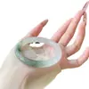 Pulsera de Jade Tianshan de Xinjiang, Grado A, Tipo Hielo con Patrones Florales, Barra Redonda Delgada, Barra de Belleza, Jade con Hilo de Oro, Elegante Pulsera de Jade