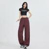 Primavera 2025 Peto de estilo americano de secado rápido con sentido del diseño de moda para mujer, holgado, moderno, adelgazante, pantalones casuales que combinan con todo