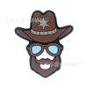 Western Denim Palha PET Espiral Palha Desenho Animado Festa Palha Fivela Patch Grau Alimentício Cor Cotovelo