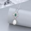 Colgante de perlas de agua dulce de plata S925 transfronterizas de un millón, versión coreana, collar de diamantes sencillo para mujer, fabricantes de accesorios de bricolaje al por mayor