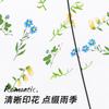 Paraguas transparente de 8 varillas para mujer, creativo, estilo japonés, fresco, varilla de fibra, resistente, a prueba de viento, repelente al agua, manual, mango largo, paraguas POE