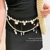 Estilo Resort de Playa Cadena de Cintura con Borla de Concha de Perla Concha Marina Estilo Vacacional Casual Accesorio de Cinturón Nicho Sensación de Alta Gama