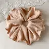 Novos Elásticos de Cabelo Largos Grandes Overlock Outono e Inverno Scrunchies Versáteis Scrunchies Plissados
