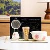 Conjunto de chá matcha japonês transfronteiriço, conjunto com 7 peças, caixa colorida, fabricantes de explosões de cerâmica da Amazon de alta qualidade