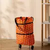Carro de Mano Práctico para Uso Doméstico, Bolsa con Carrito Retráctil, Bolsa de Compras para Supermercado, Carrito Portátil para Comestibles, Ecológico de Gran Capacidad