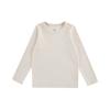 Wuri Boo Camiseta Básica Rayada de Cuello Redondo para Niña Otoño Estilo Occidental Linda Cálida Combinable Casual Moderna