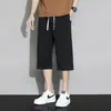 Pantalones Cortos Deportivos Transfronterizos, Pantalones Casuales Deportivos Delgados para Hombre, Nuevo Estilo de Verano, Color Sólido, Seda de Hielo, Corte Holgado, Secado Rápido