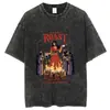 2025 Nuevo Modelo Comercio Exterior Marca Independiente Holgada y Cómoda Retro Y2K Anime Unisex Camiseta Lavada Adulto Camiseta Corta