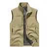 Colete Masculino, Estilo Primavera e Outono, Sem Mangas, Roupa de Trabalho, Multi-Bolsos, Caimento Solto, Roupa Externa, Colete Fino, Casual e Moderno