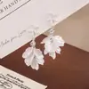 Brincos Estrela do Mar Pétala de Concha Branco Frio para Mulheres Nicho de Luxo Exquisite Quadrado/Redondo Afinando Joia de Orelha Atacado