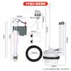 Accesorios antiguos para tanque de agua de inodoro tipo placa frontal dividida de 3 pulgadas con tapa de aleta tipo flotador, juego de sanitarios