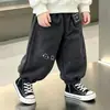 2282 Pantalones Deportivos para Niños Primavera y Otoño 2026 Nuevo Estilo Coreano Moda Pantalones Jogger para Niños Bebé Pantalones Deportivos de Primavera