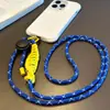 Cordão Trançado Longo Ajustável para Usar na Cruz do Corpo, que Pode ser Carregado no Ombro, Corda com Cores Combinando, Pingente de Corrente Universal para Celular, Anti-Perda para Uso ao Ar Livre