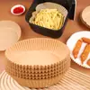Freidora de Aire Doméstica Papel Especial Papel Absorbente de Grasa Bandeja de Papel Bandeja de Papel Grado Alimenticio Desechable Papel Base Papel Redondo para Hornear Papel de Silicona