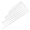 Varilla de Vidrio Varilla Agitadora Matraz de Laboratorio Varilla de Drenaje de Líquidos 0-50cm de Alto Vidrio de Borosilicato Cabeza Redonda Varilla Agitadora de Vidrio