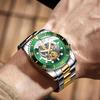 Reloj de Cuarzo para Hombre BINBOND Binbang Hollow Business Resistente al Agua Redondo Correa de Acero Genuino Reloj Water Ghost para Hombre