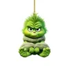 Adornos para coche temáticos del Grinch de dibujos animados transfronterizos, decoraciones para el árbol de Navidad y artículos de decoración para el hogar